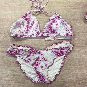 PURPLE TIE DYE SET!! UNDERWIRE VICTORIA SECRET BIKINI